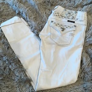 White miss me jean/capris